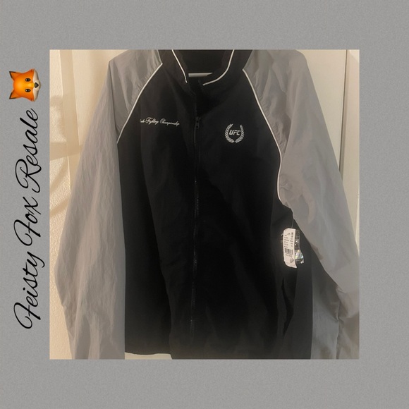 UFC Ultimate Fighting Championship Black and Gray Lightweight Jacket - Picture 6 of 11
